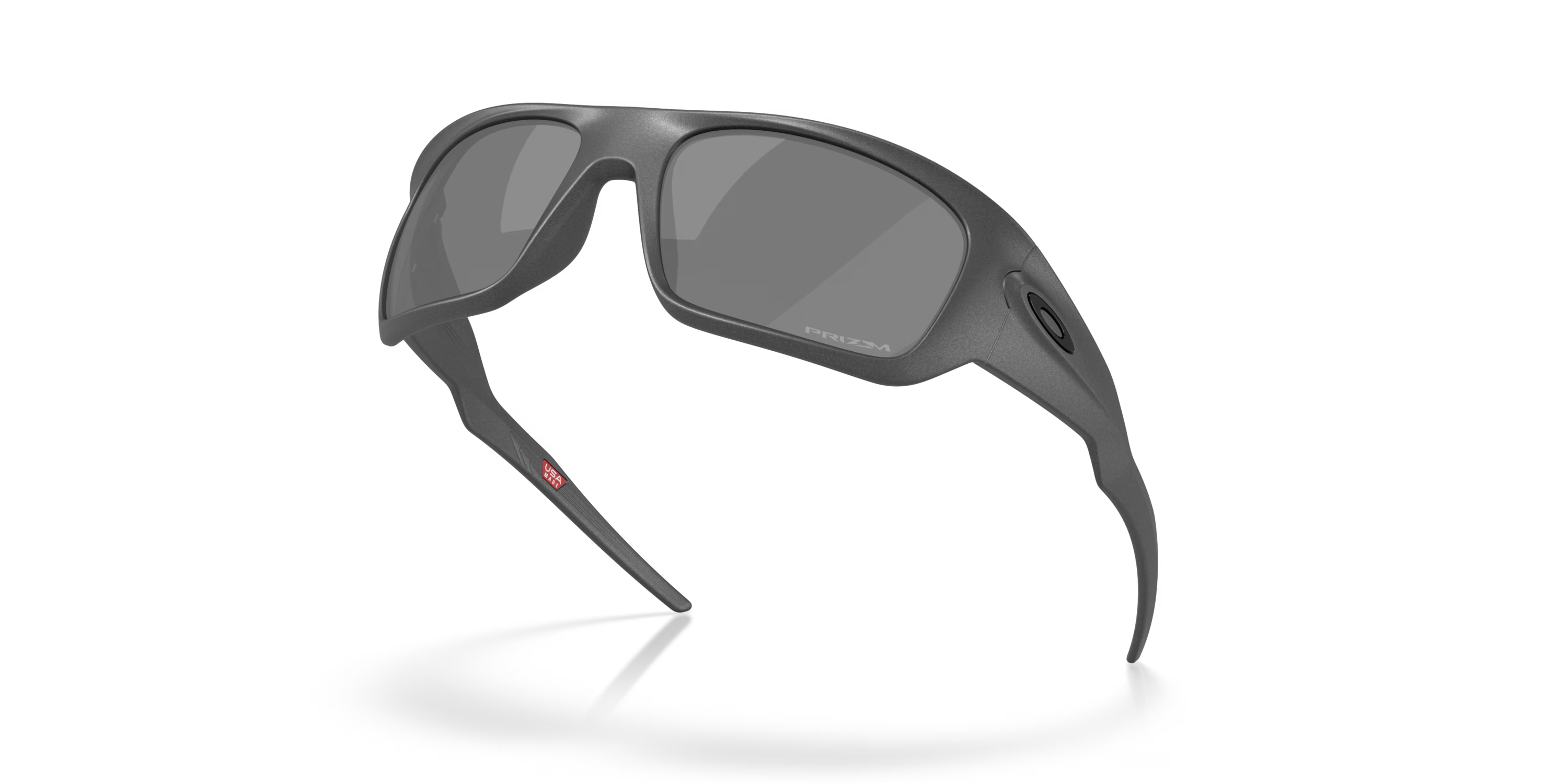 Oakley Masseter Prizm Steel Zwart Gepoetste Glazen Zonnebril