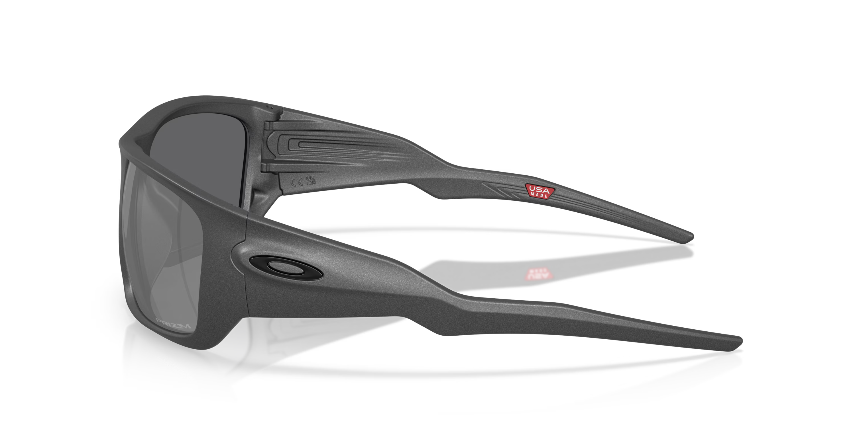 Oakley Masseter Prizm Steel Zwart Gepoetste Glazen Zonnebril