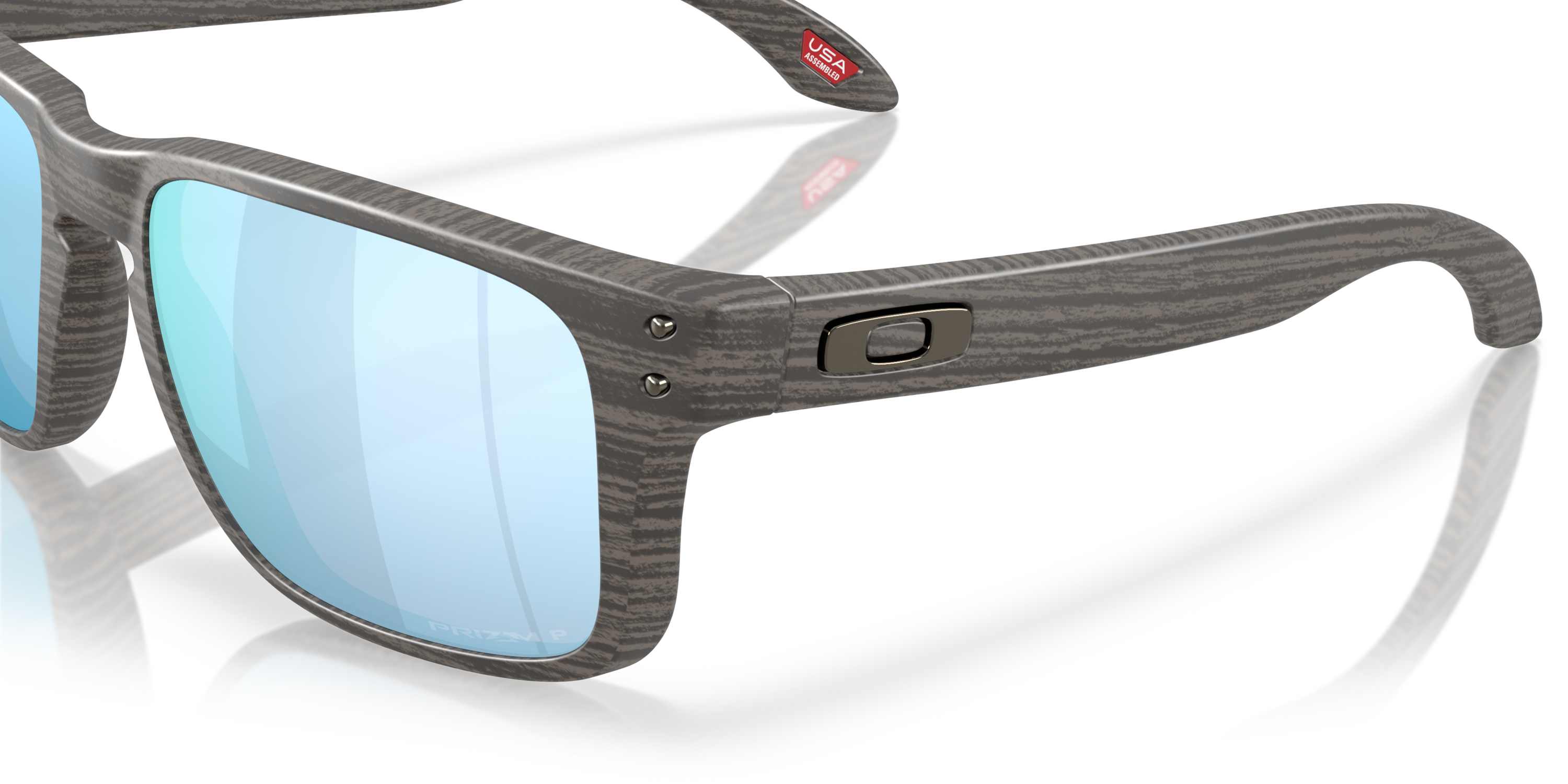 Oakley Holbrook™ S Prizm Deep Water Polarized Lenses, Woodgrain Frame Sunglasses