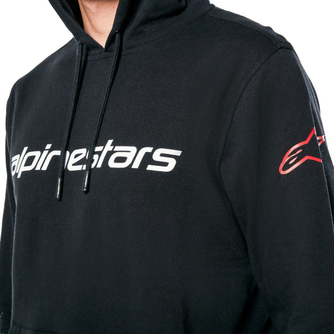 Linear Wordmark V3 Hoodie - Black/White/Red