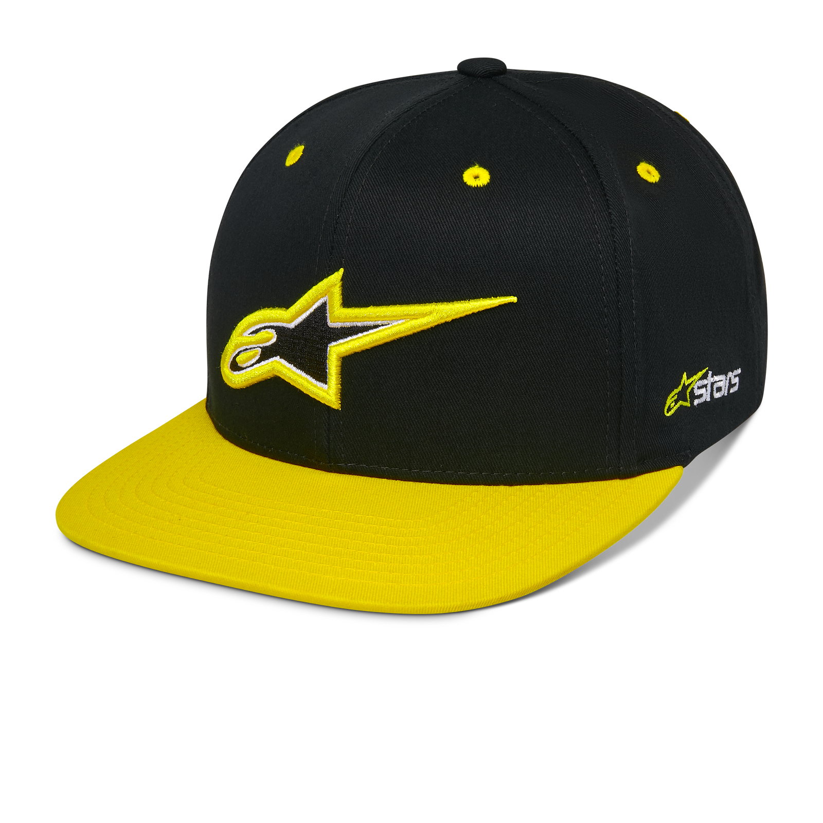 Thickness Snapback Hat - Black/Hi-Viz Yellow