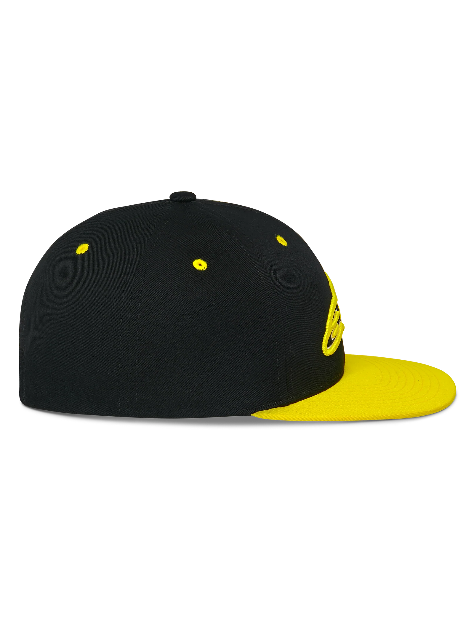 Thickness Snapback Hat - Black/Hi-Viz Yellow