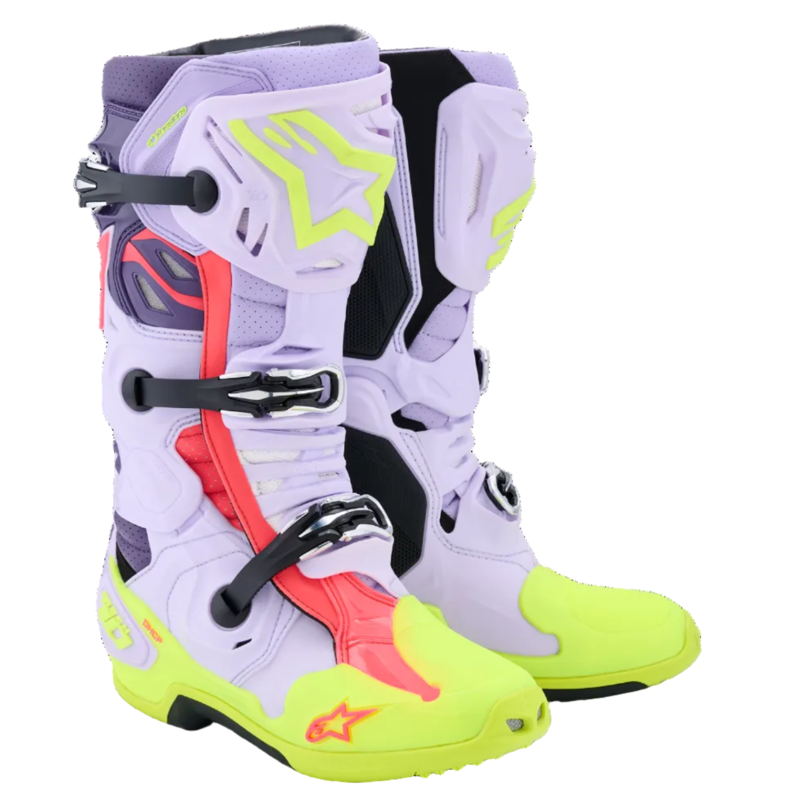 Tech 10 Supervented Boots - Paars Geel Fluo Diva Roze