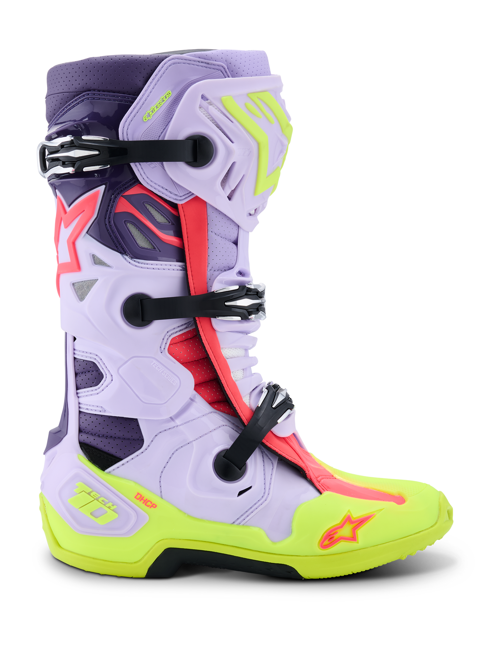 Tech 10 Supervented Boots - Paars Geel Fluo Diva Roze