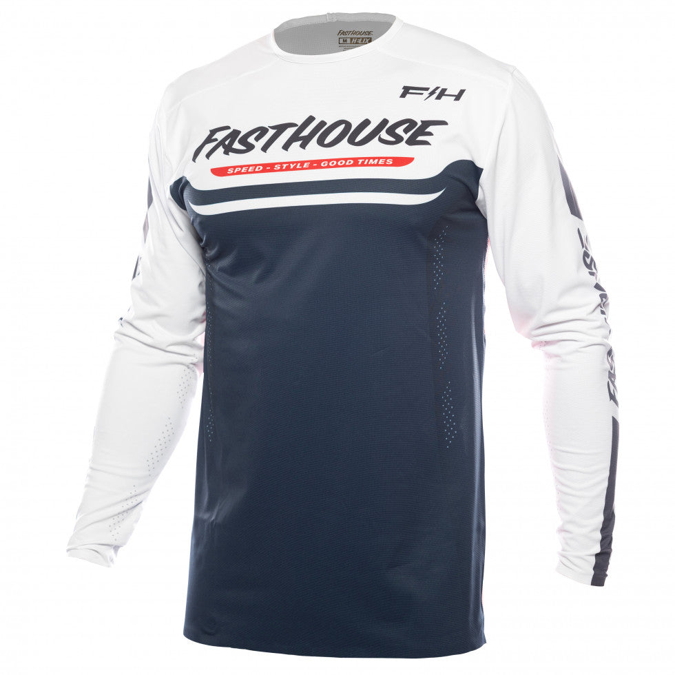 Fasthouse Helix Circuit-shirt - Marineblauw/Wit/Rood