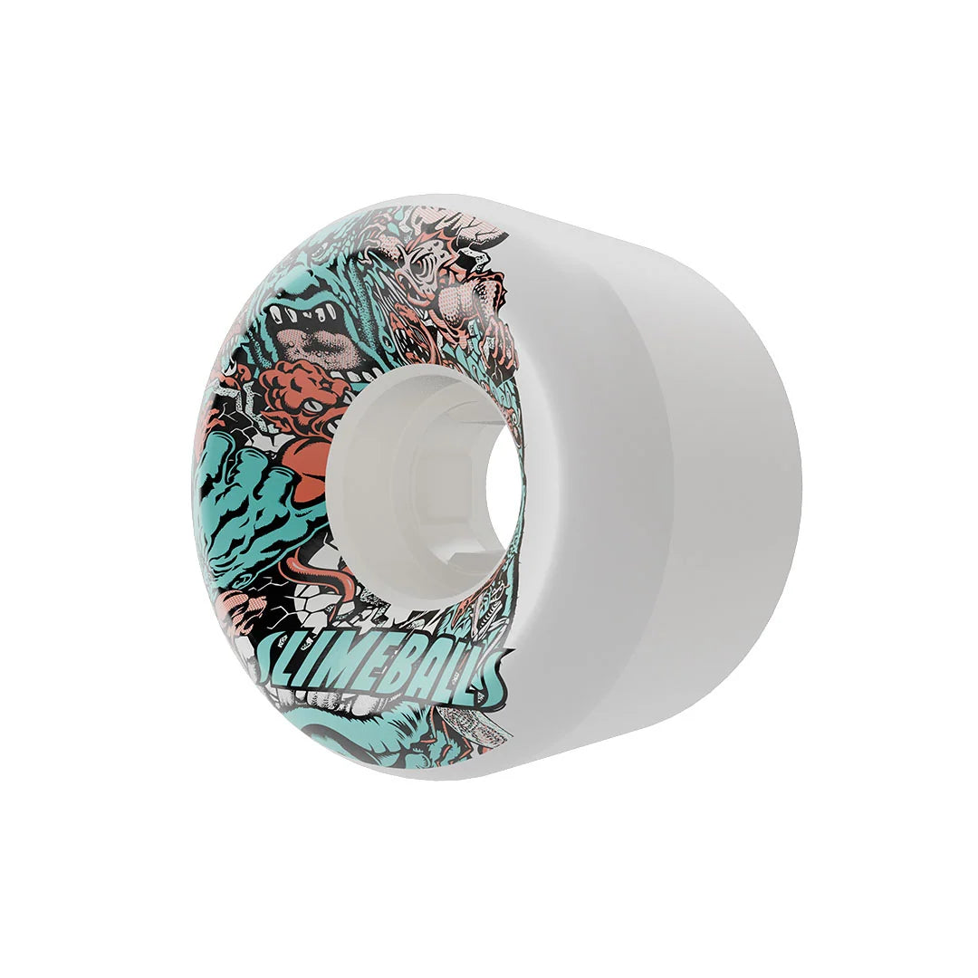 Slime Balls Rob Roskopp Five Reissue Full Combo 97a 56mm Wheels - White