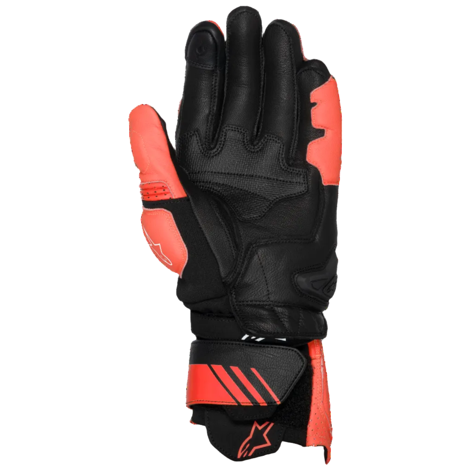 Gp Plus R V3 Leather Gloves - Bright Red/Red Fluo/Black