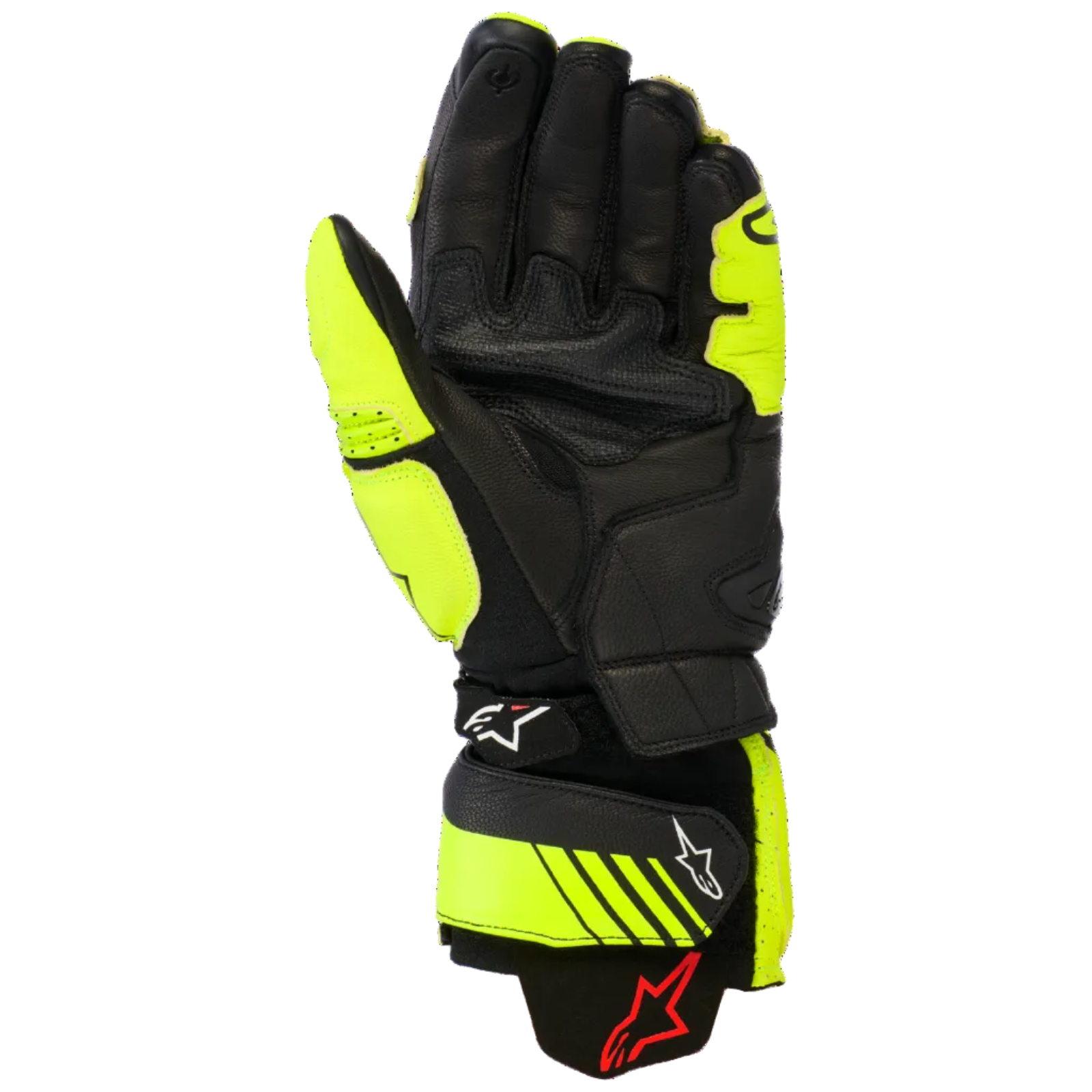 Gp Plus R V3 Leather Gloves - Yellow Fluo/Black