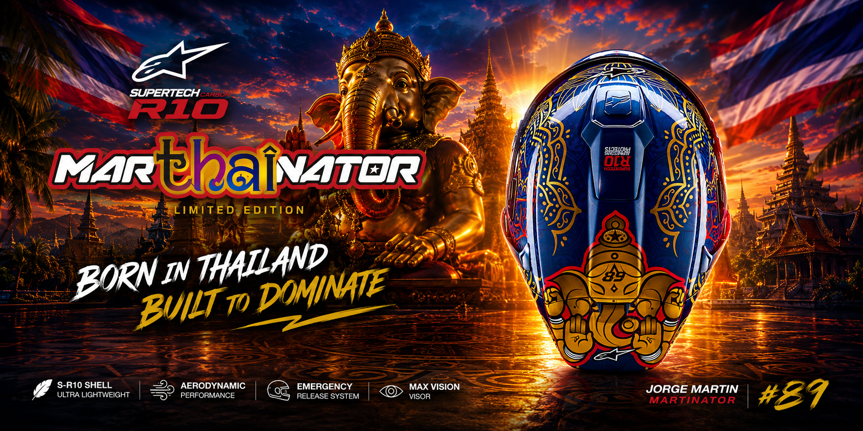 Alpinestars Jorge Martin Martinator Thai LE S-R10 Helmet
