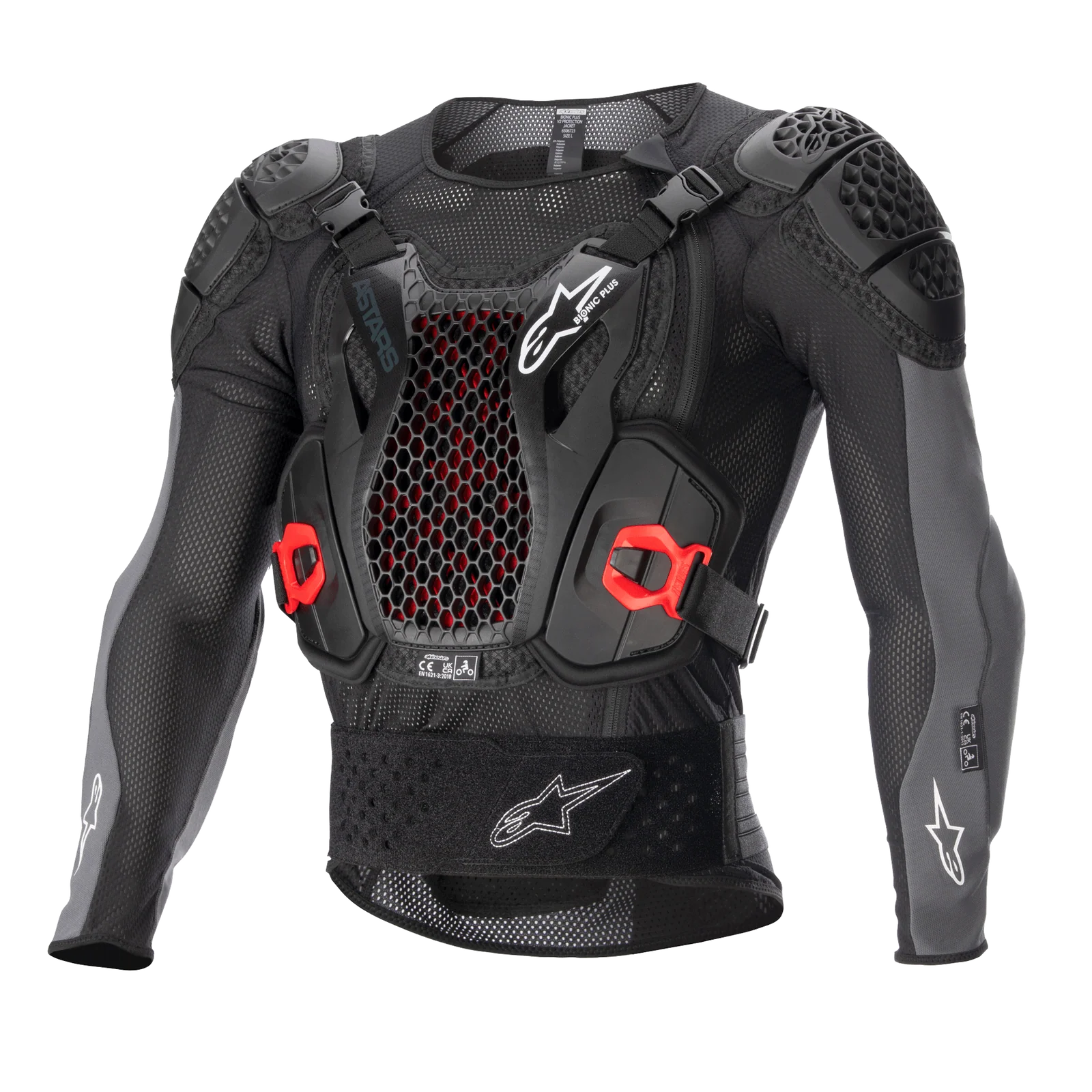 Alpinestars Bionic Plus V2 Protection Jacket - Black Anthracite Red