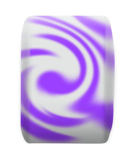 Roues de skateboard Slime OG 66 mm, tourbillon violet et blanc, 78a, billes de slime