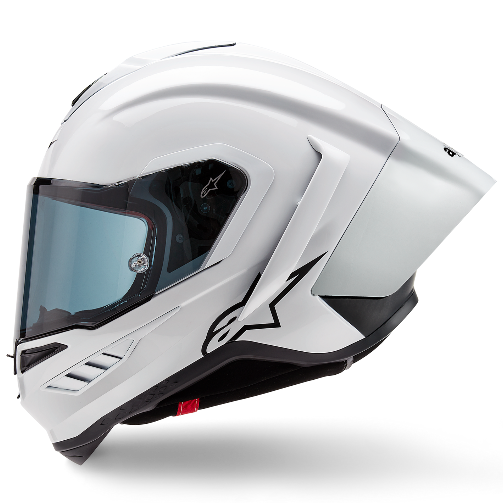 Supertech R10 Solid Helmet - White Glossy Black Matt