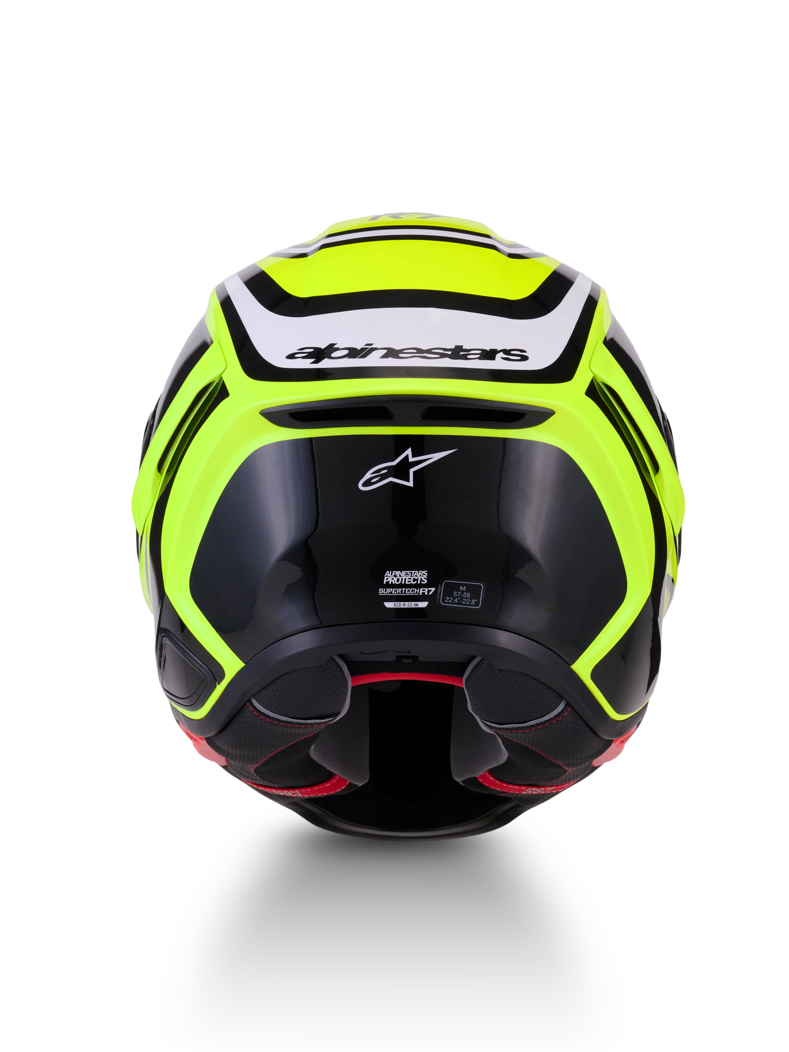 Alpinestars S-R7 Zeal Helmet - Yellow Fluo/Black/White Glossy