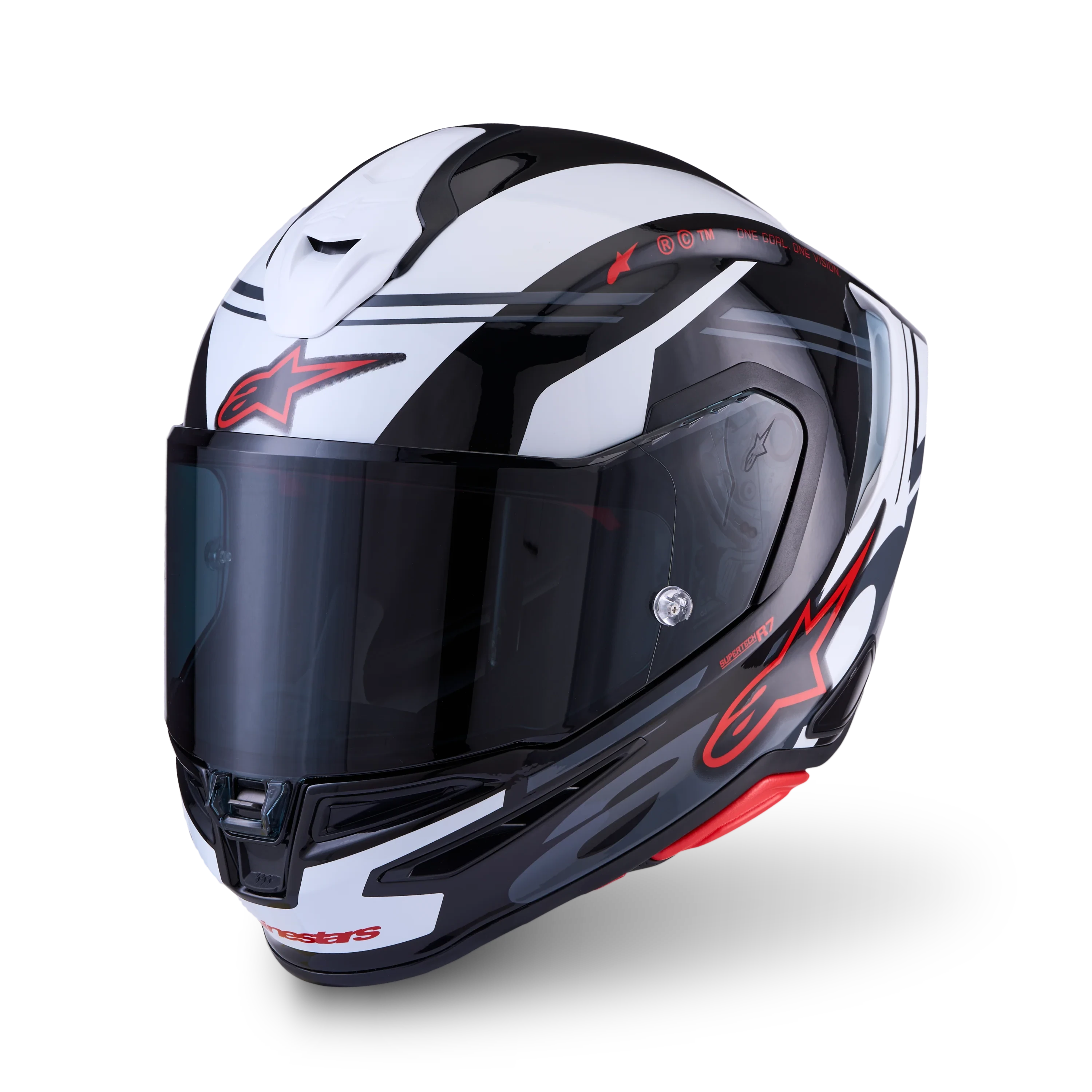Alpinestars S-R7 A-Core Helmet - Red/White/Red Glossy