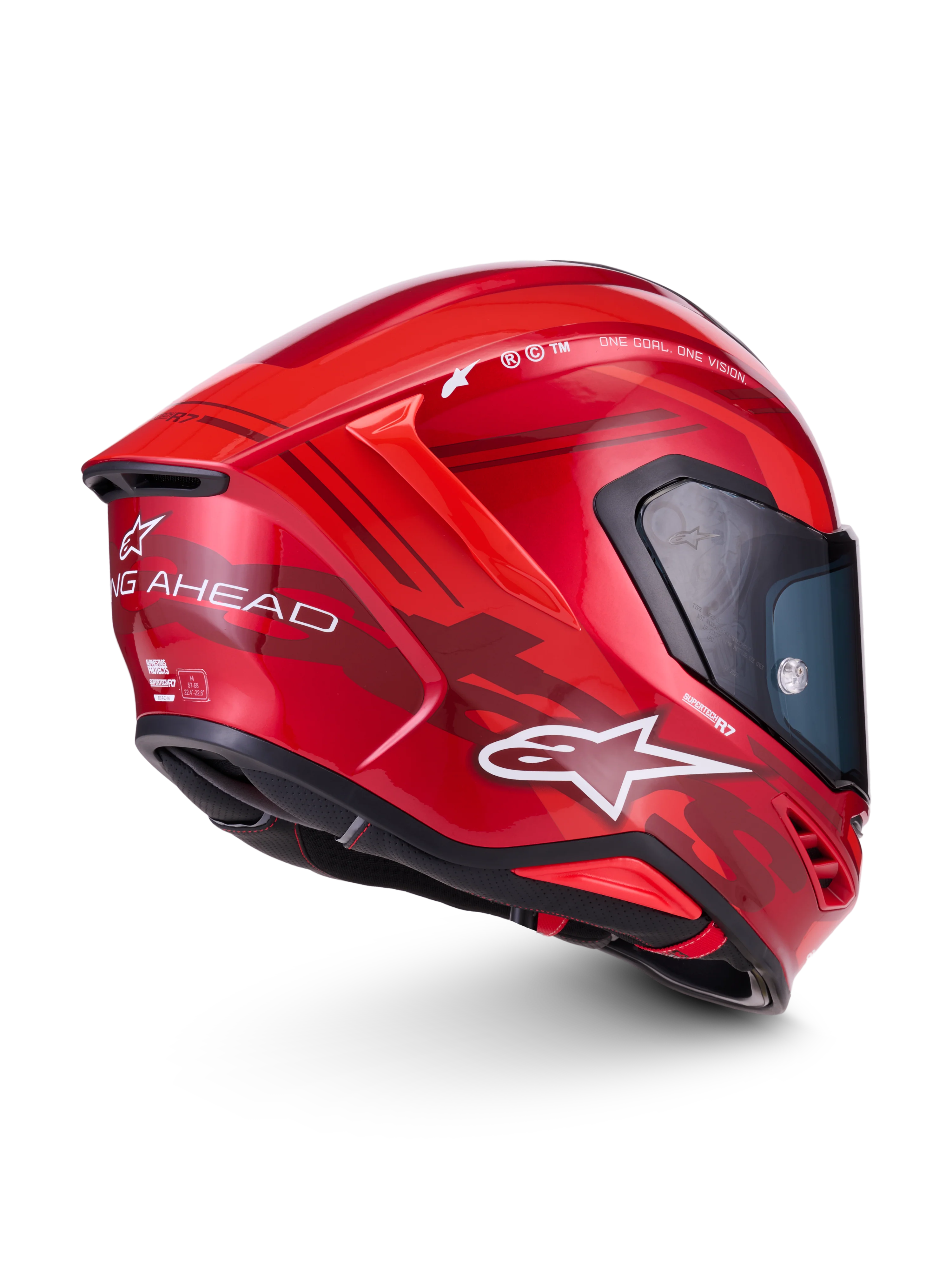Alpinestars S-R7 A-Core Helmet - Red/White Glossy