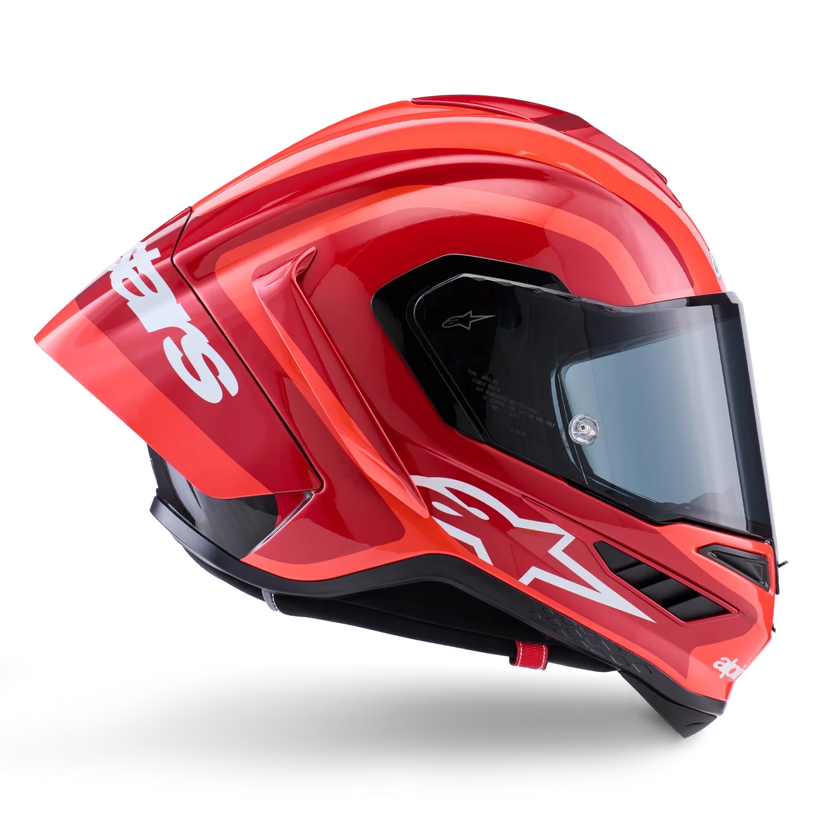 Alpinestars Supertech R10 Arius Helmet - Black/White/Double Red Glossy