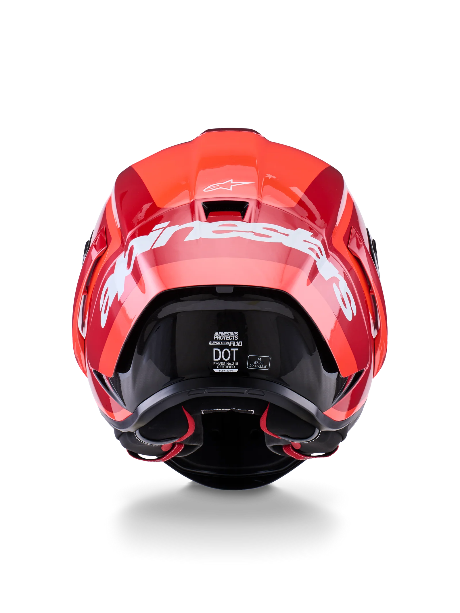 Alpinestars Supertech R10 Arius Helmet - Black/White/Double Red Glossy