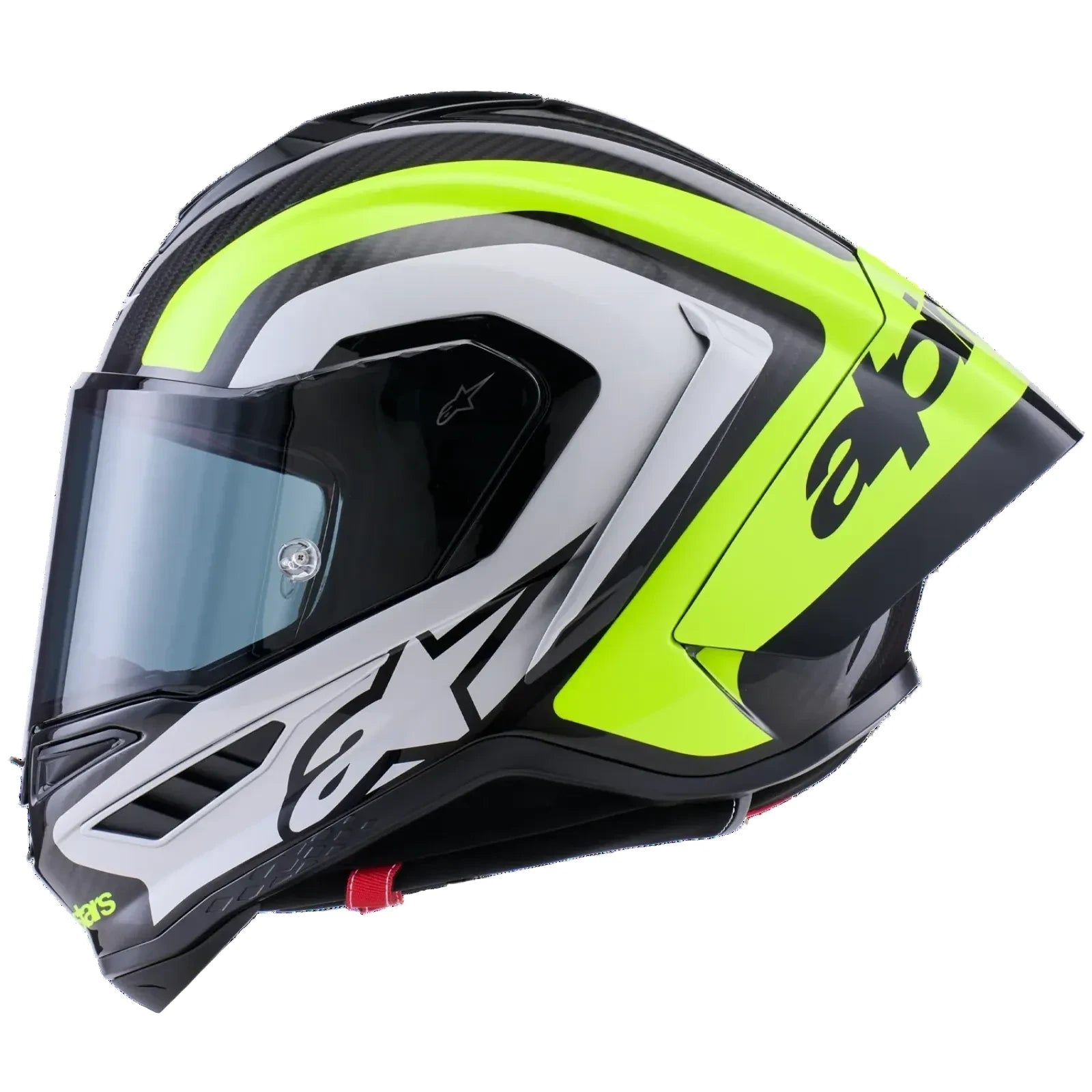 Alpinestars Supertech R10 Arius Helmet - Black/Silver/Yellow Fluo Glossy