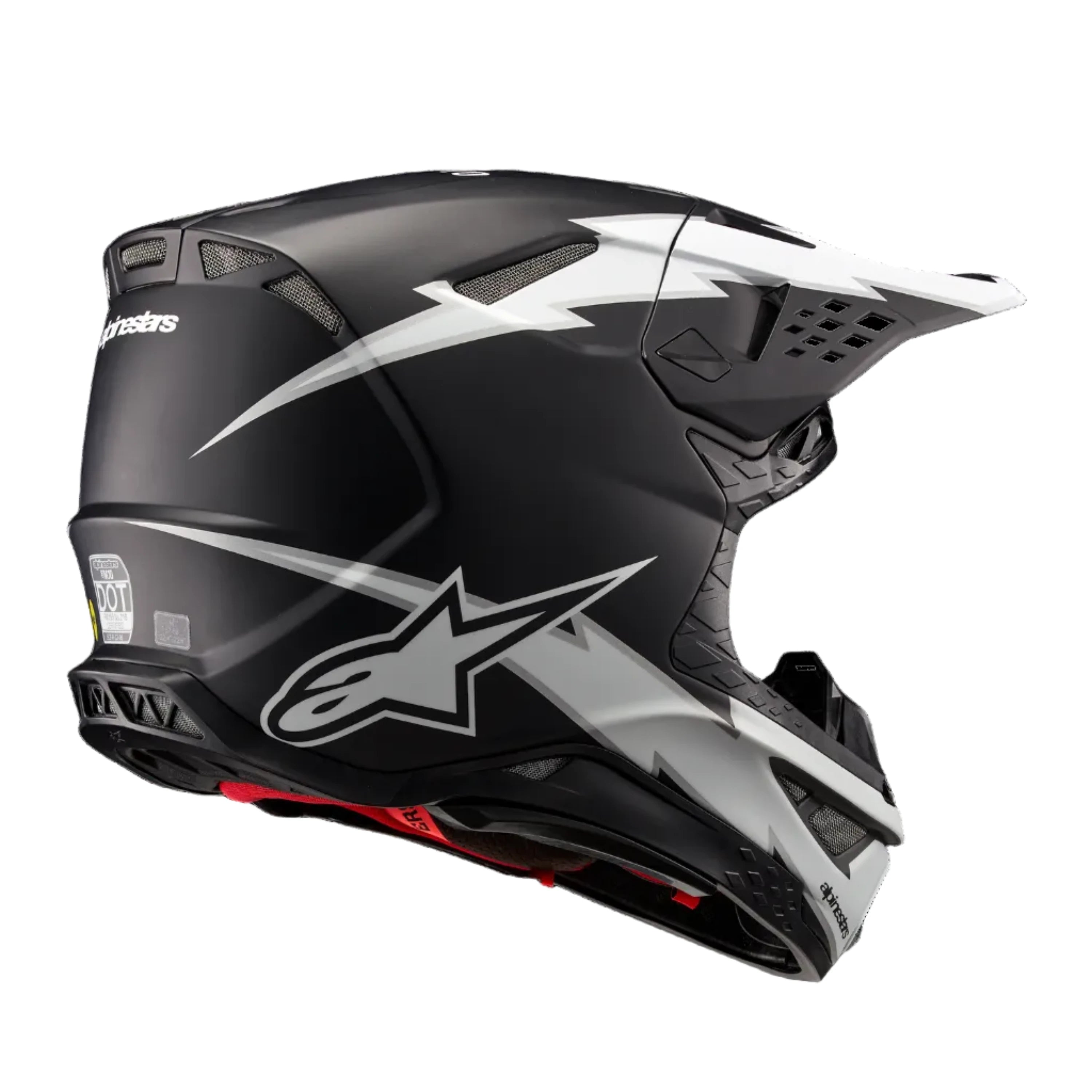 Alpinestars S-M10 Ampress Helmet - Black/White Matt