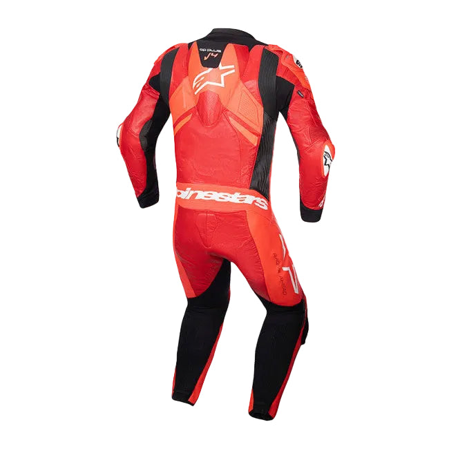 GP Plus V4 Sprint One Piece leren pak - Rood fluorescerend/Middenrood/Wit