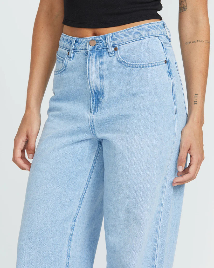 Volcom Stoned Boyfriend High Rise Jeans - Blue Bird
