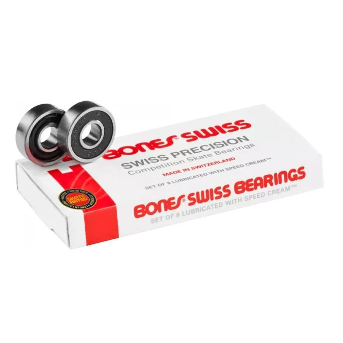 Roulements de skateboard Bones Swiss (lot de 8)