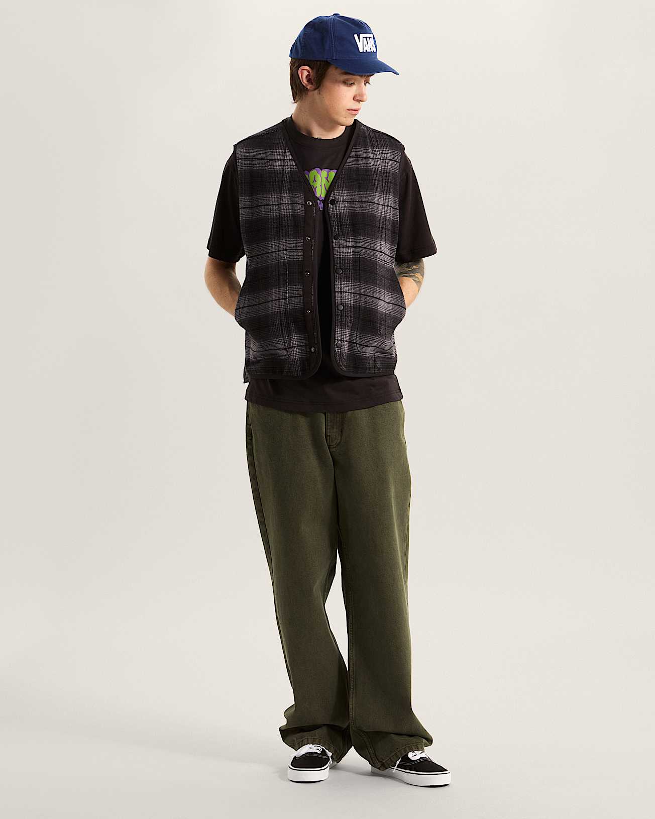 Vans Check-5 Loose Denim - Mossy Olive