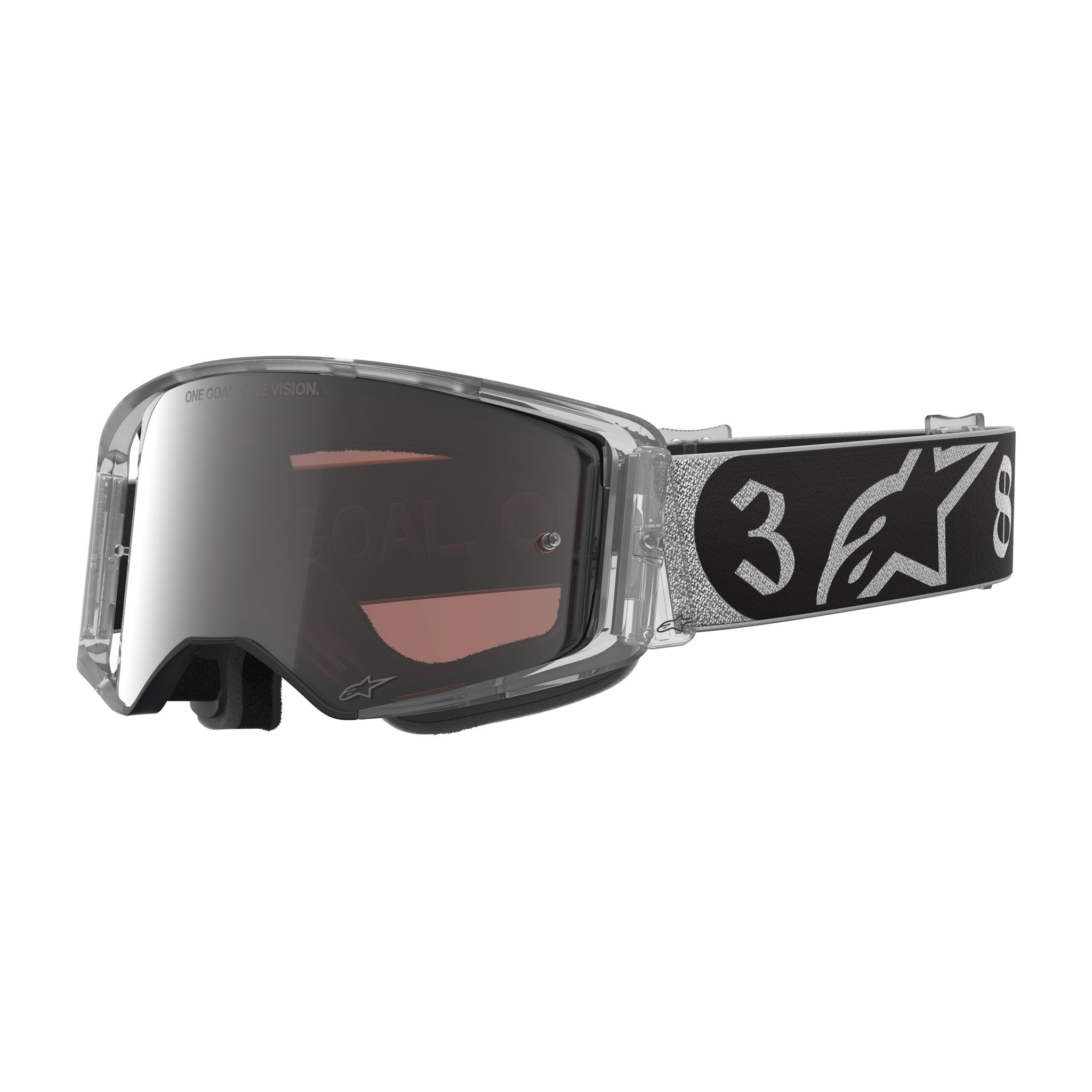 Alpinestars Limited Edition DNGR38 XXV Supertech Vision Skibril - Zilver Zwart Spiegelzilver