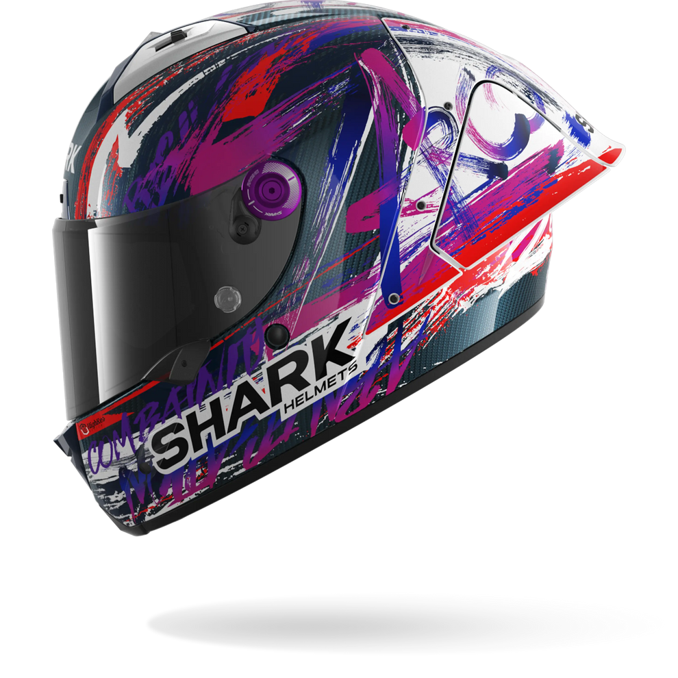 Shark Aeron Gp FIM Racing #1 Zarco Replica Signature Helmet - Carbon White Violet