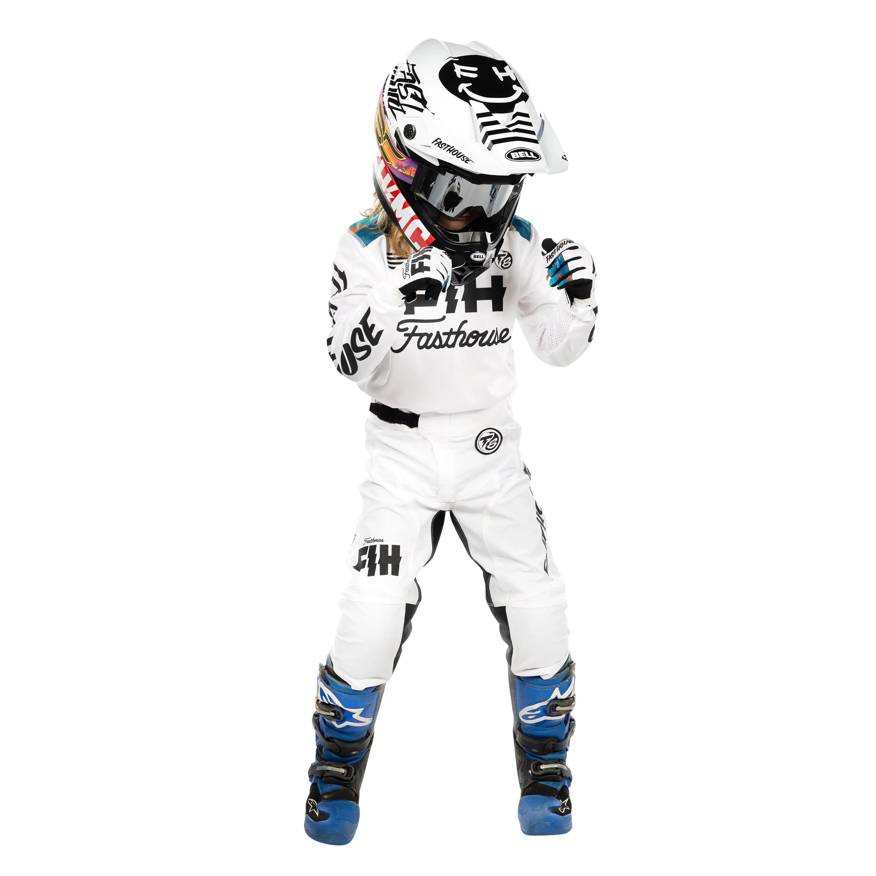 Fasthouse TB Island Hopper Grindhouse Youth Jersey - White