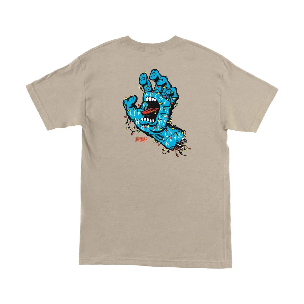 Santa Cruz X Stranger Things Screaming Lights T-Shirt - Sand