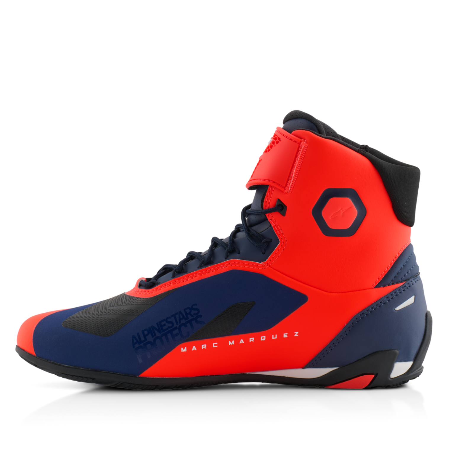 MM93 Faster-4 schoenen - Rood fluorescerend/donkerblauw