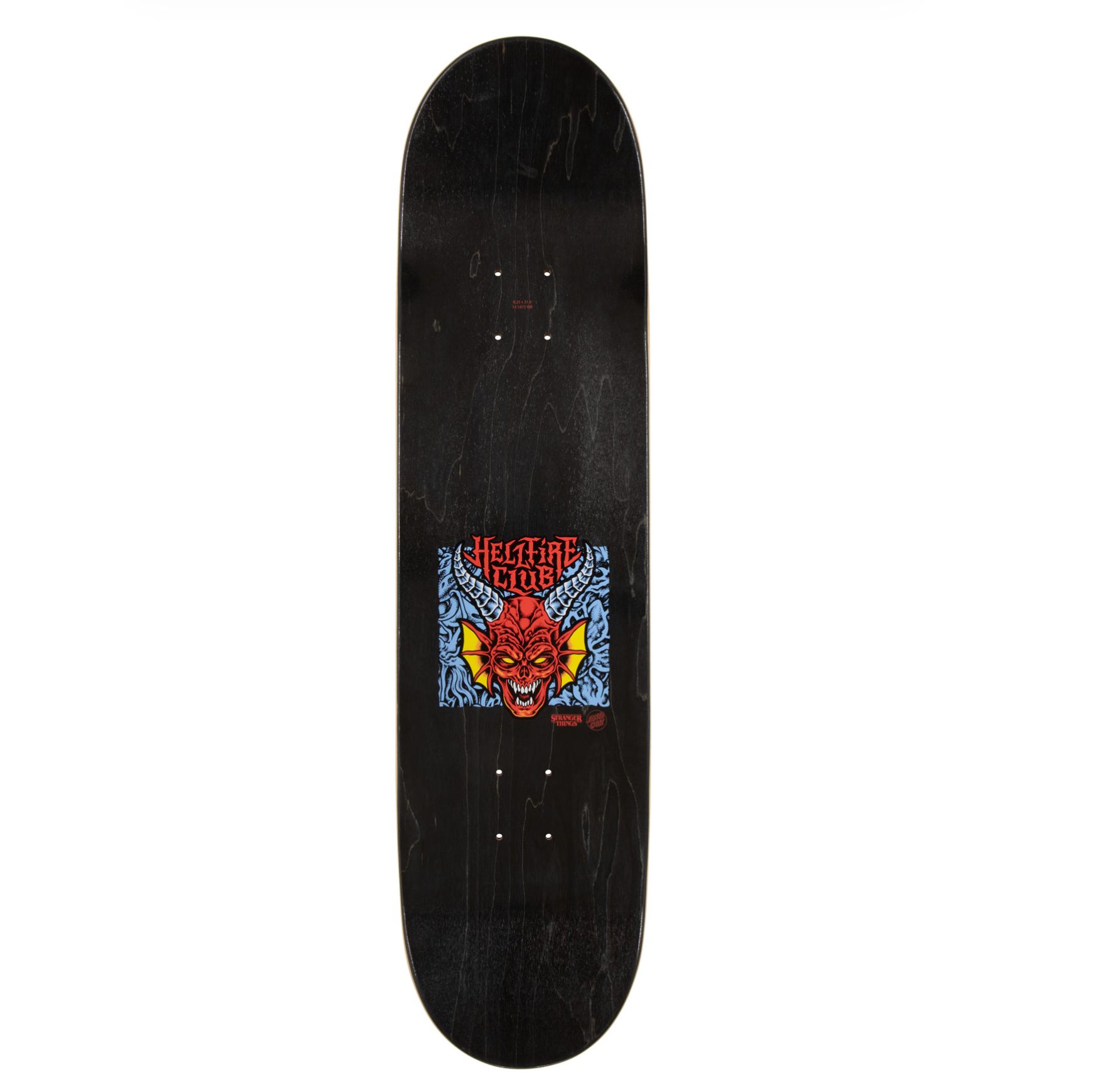 Planche de skateboard Santa Cruz Stranger Things Hellfire Club de 8,25 pouces