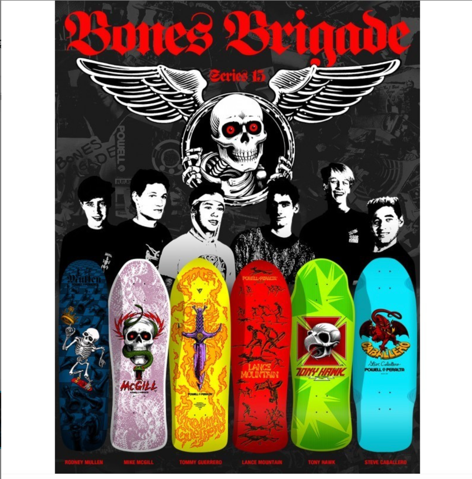 Limited Edition Bones Brigade Series 15 Powell Peralta Lance Mountain Reissue 10.0" Deck