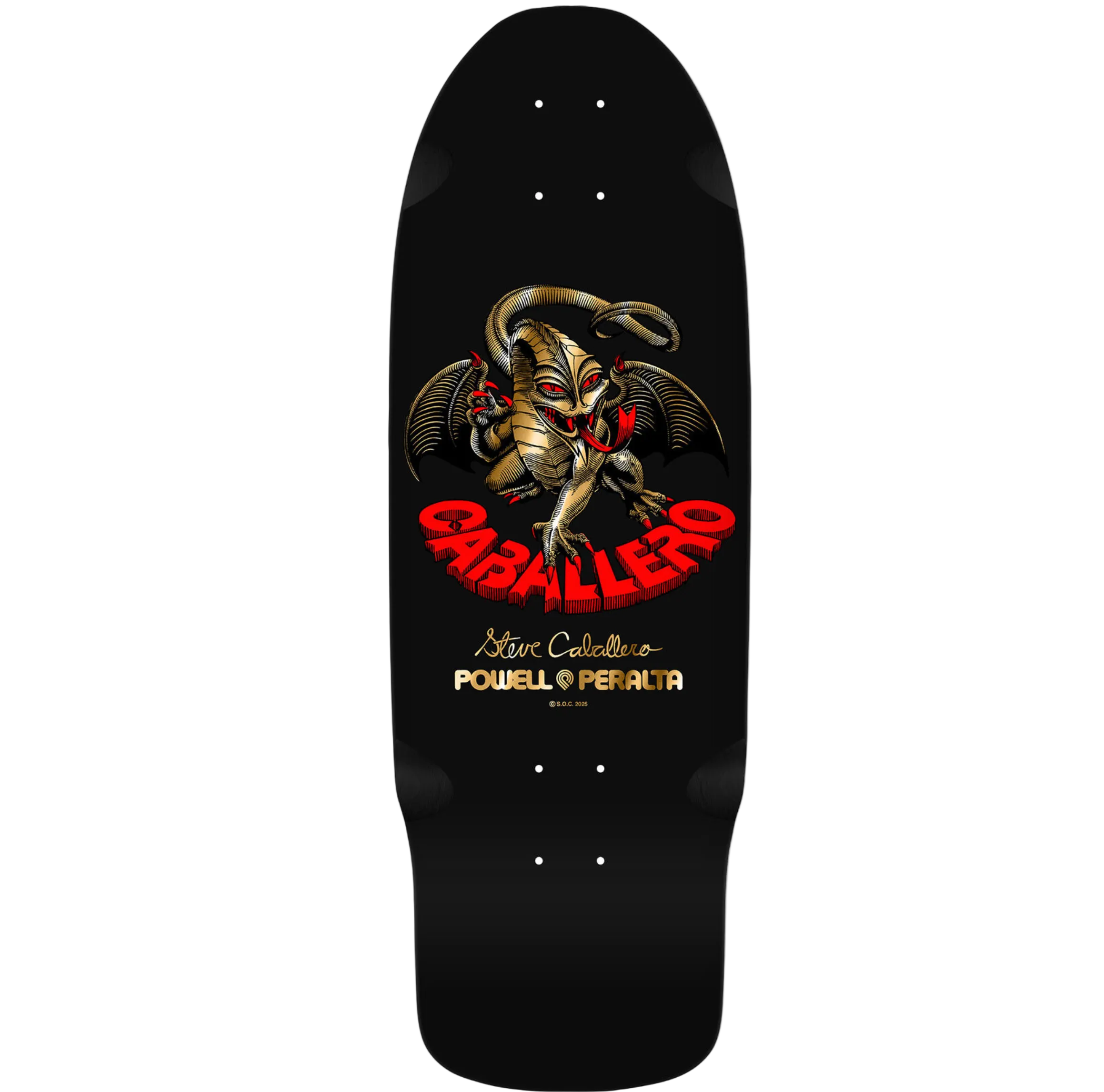 Bones Brigade 16 Series Limited Edition Steve Caballero Deck - Black/Gold Foil