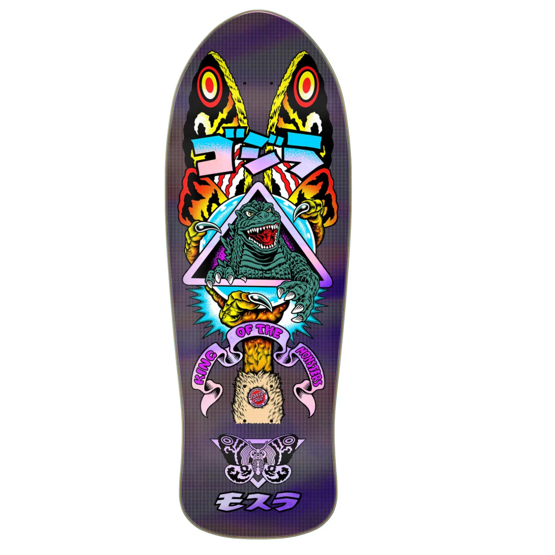 Limited Edition Santa Cruz X Godzilla Mothra Natas 10.538in x 30.14in Reissue Deck