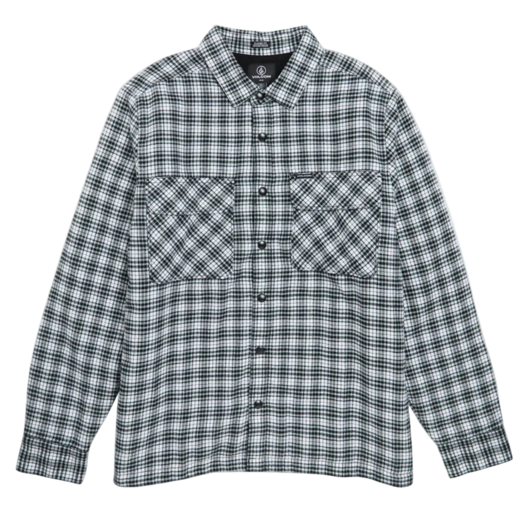 Volcom Wilderstone LS Shirt - Black/White