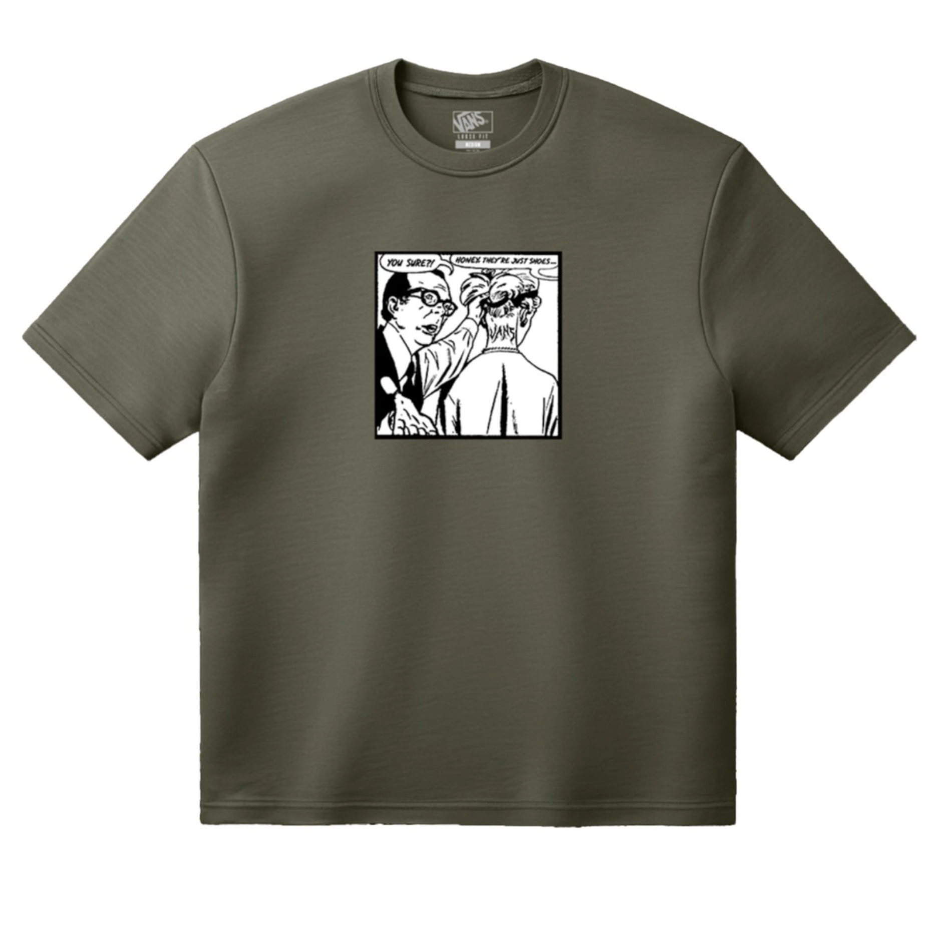 Vans They Are Just Shoes T-Shirt - Mossy Olive