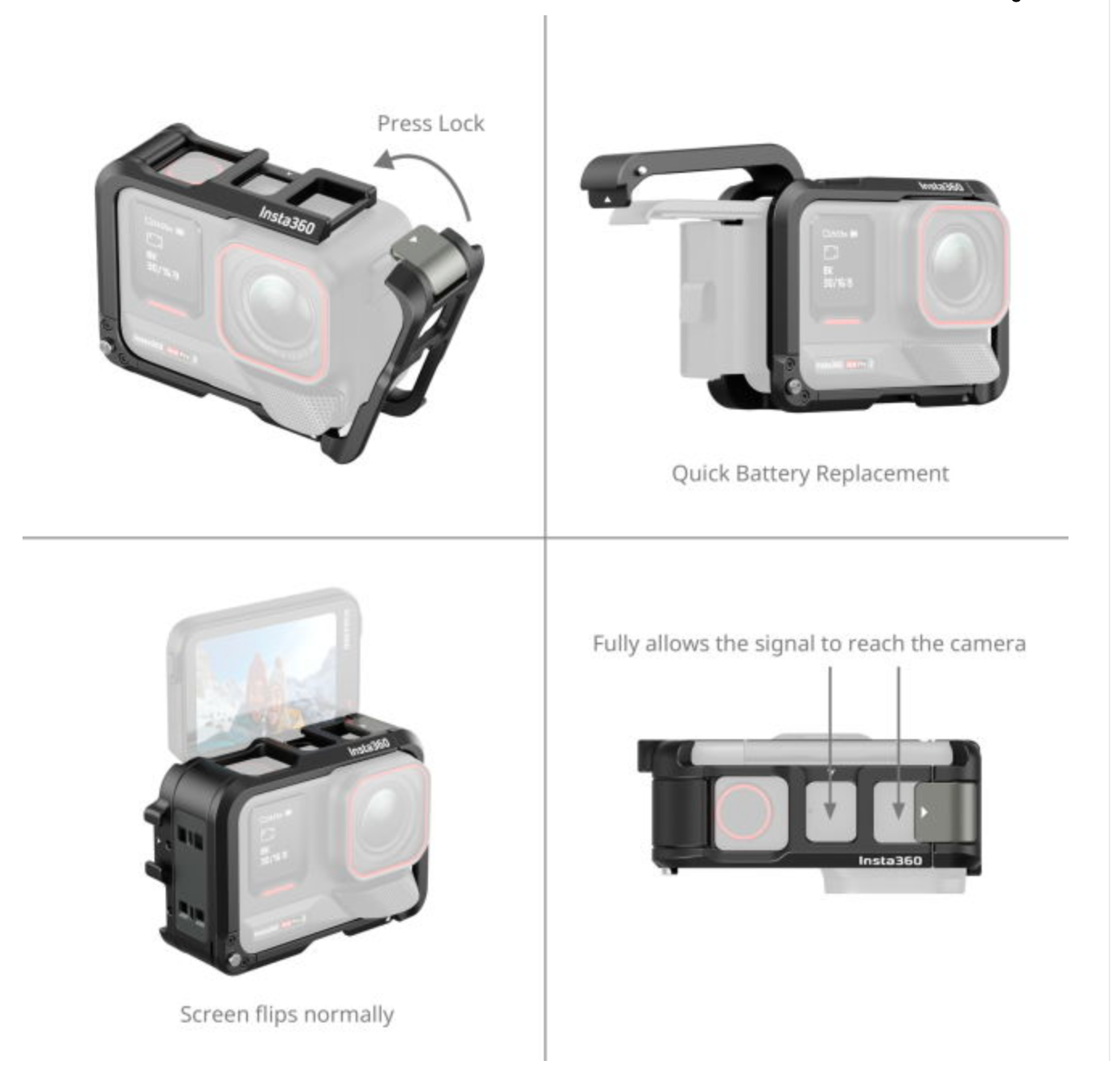 SmallRig 5000 Multifuncional Action Camera Cage For Insta360 Ace Pro/Ace Pro 2