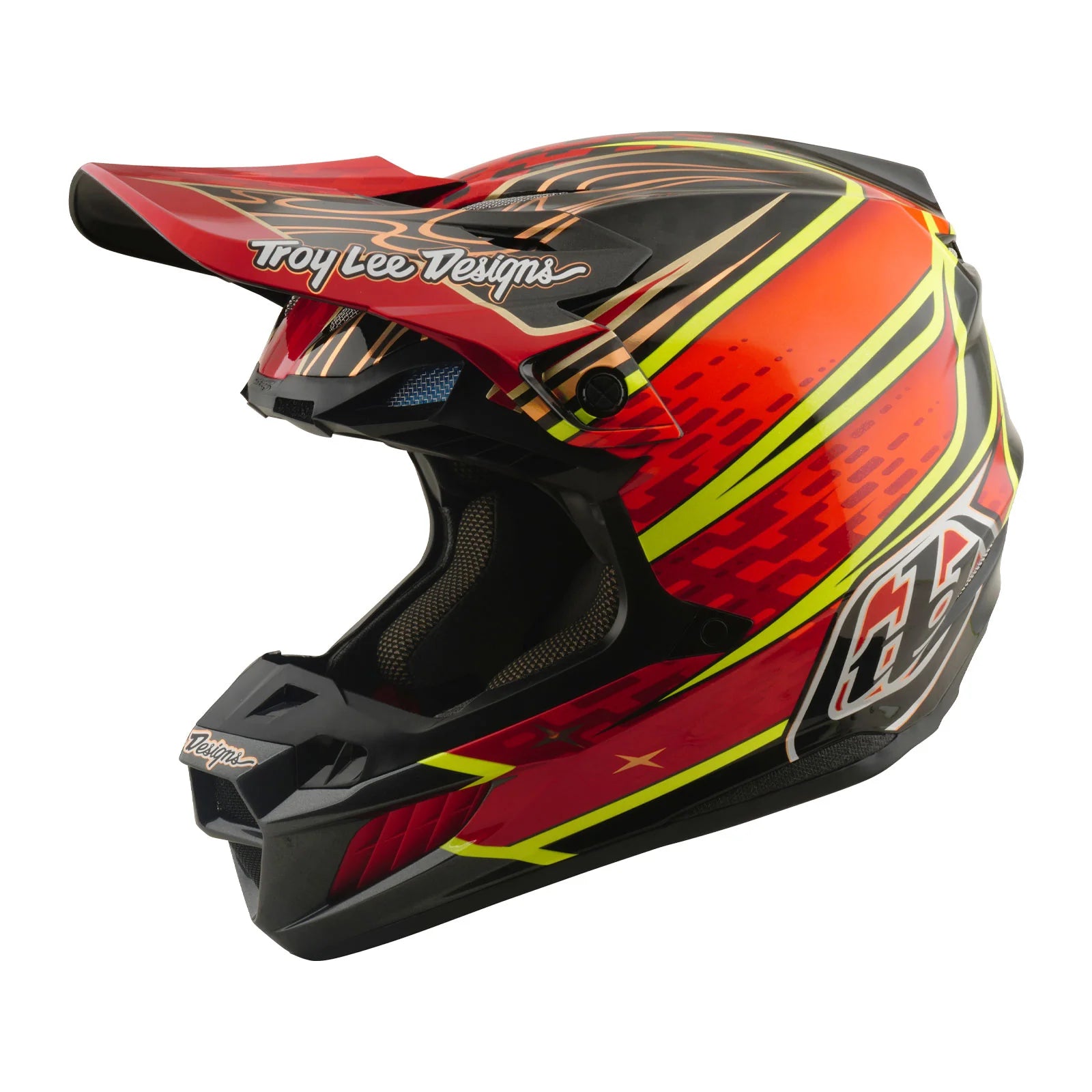 Troy Lee Design SE5 Carbon Helmet W/MIPS Wings Red