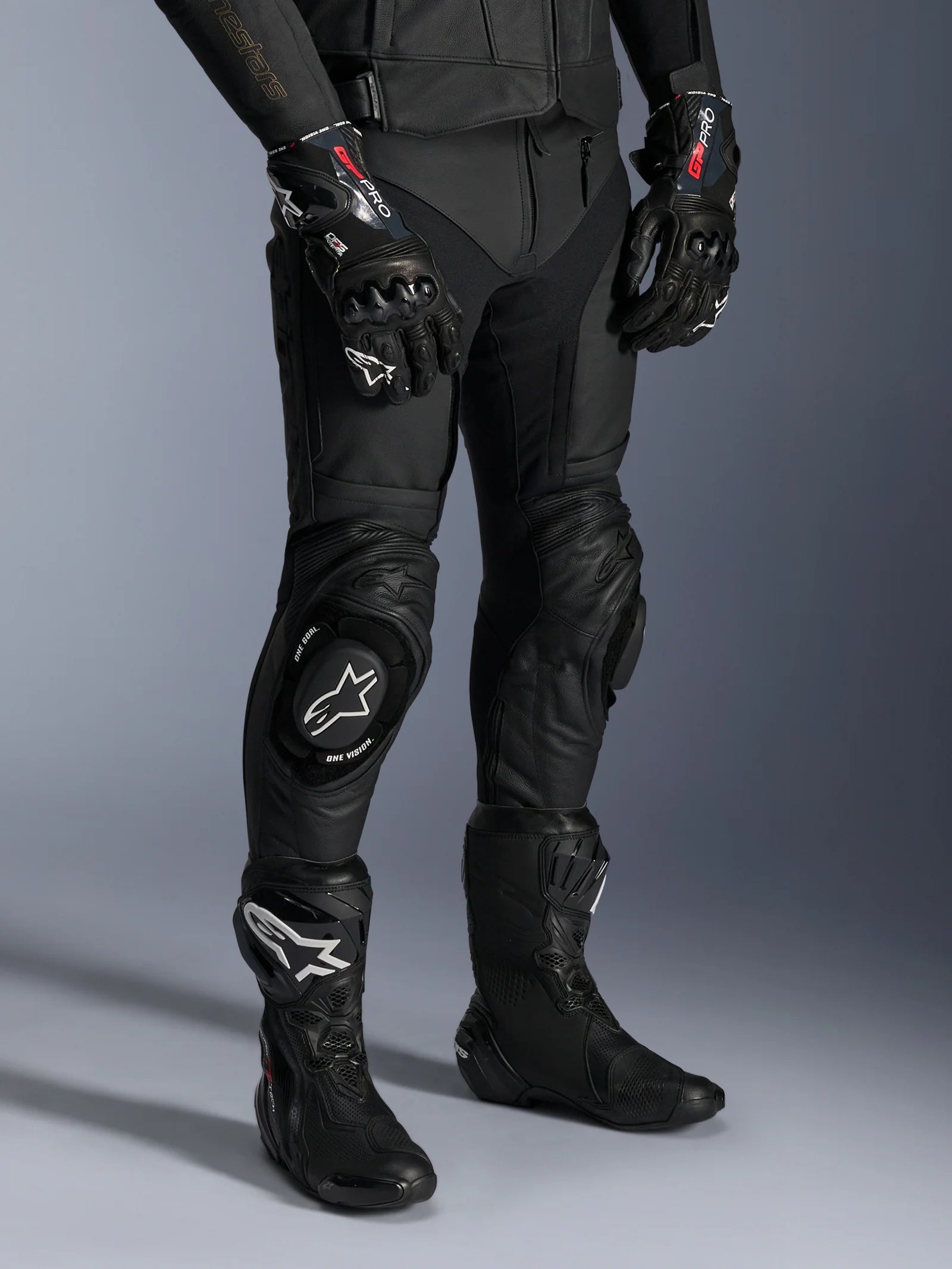 Alpinestars Missile V3 leren broek - Zwart/Zwart (lange versie)