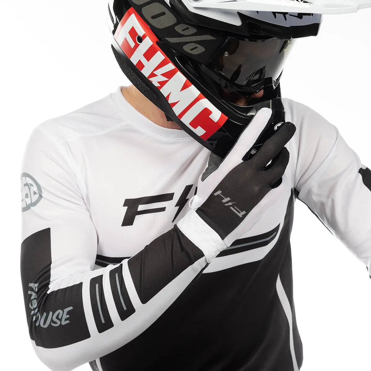 Fasthouse Vapor React Gloves - White/Black