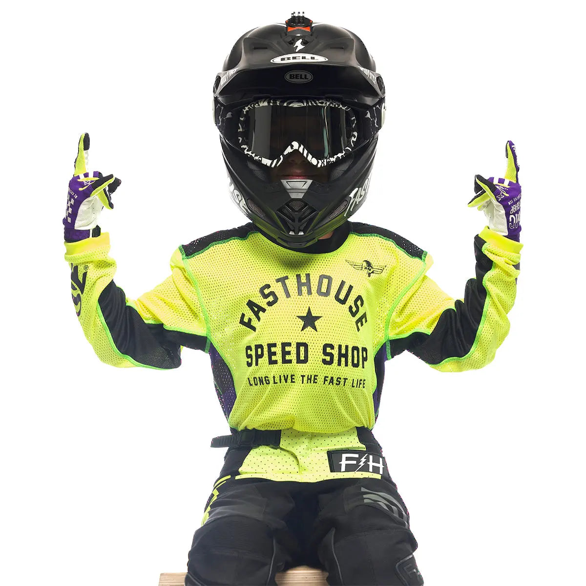 Fasthouse Youth Air Cooled Jersey - Hi Viz