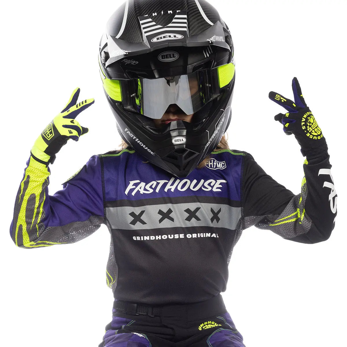 Fasthouse Speed Style Atomic Youth Glove - High Viz/Black