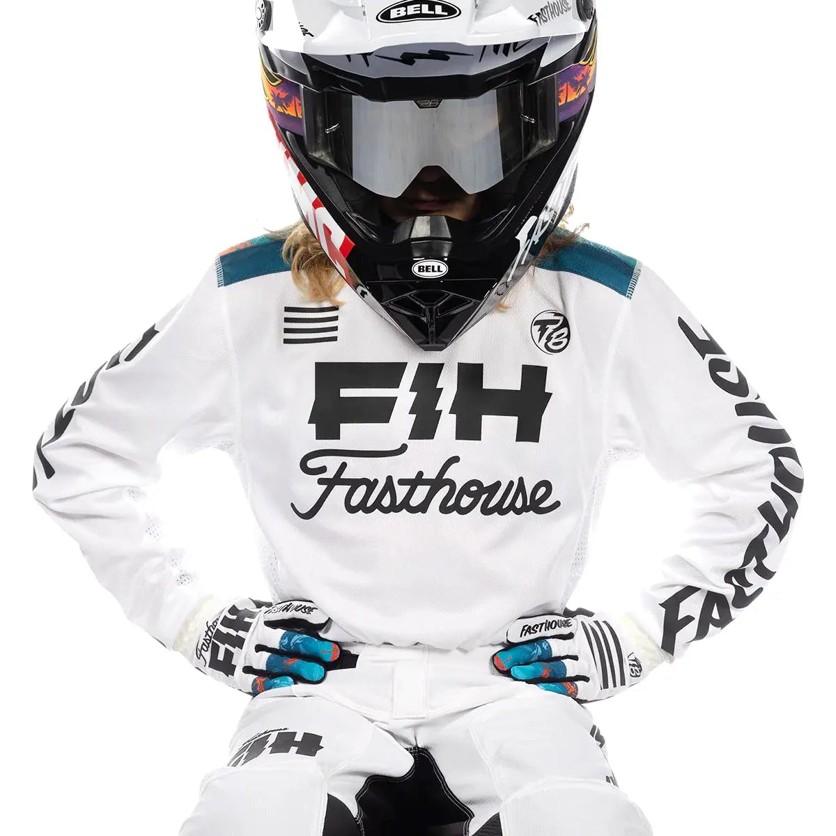 Fasthouse TB Island Hopper Grindhouse Youth Jersey - White