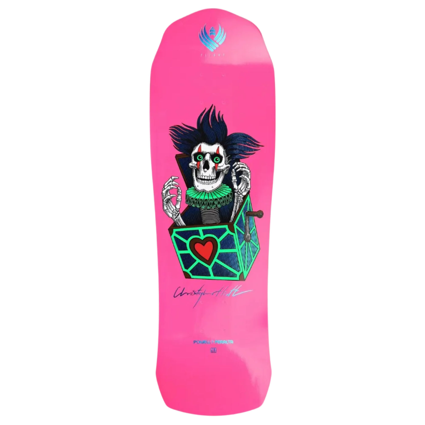 Powell Peralta Pro Chris Hiett Skull FLIGHT Skateboard Deck - 9.5 x 31.13