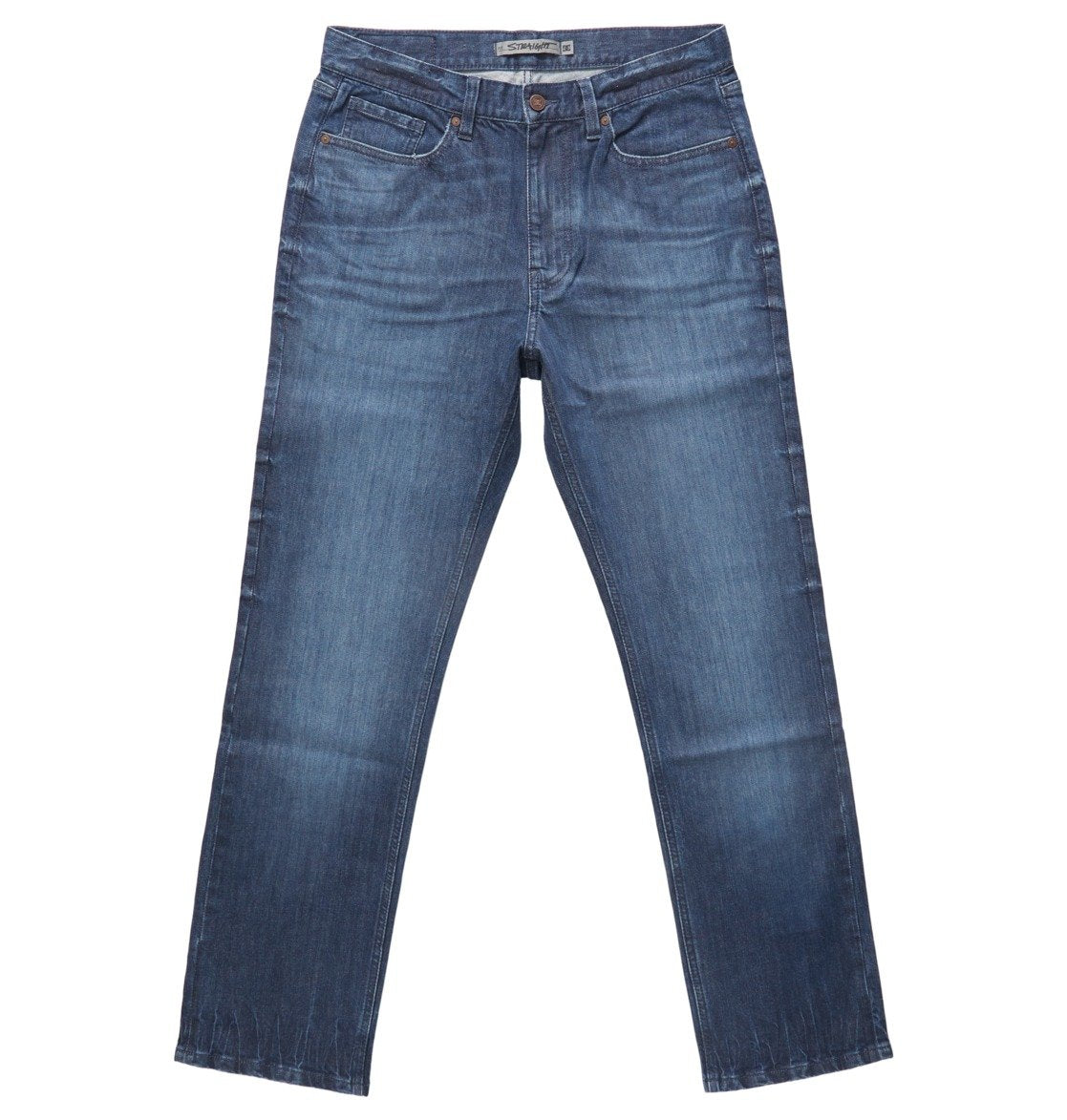 DC Worker Straight Jeans - Indigo Fade Wash