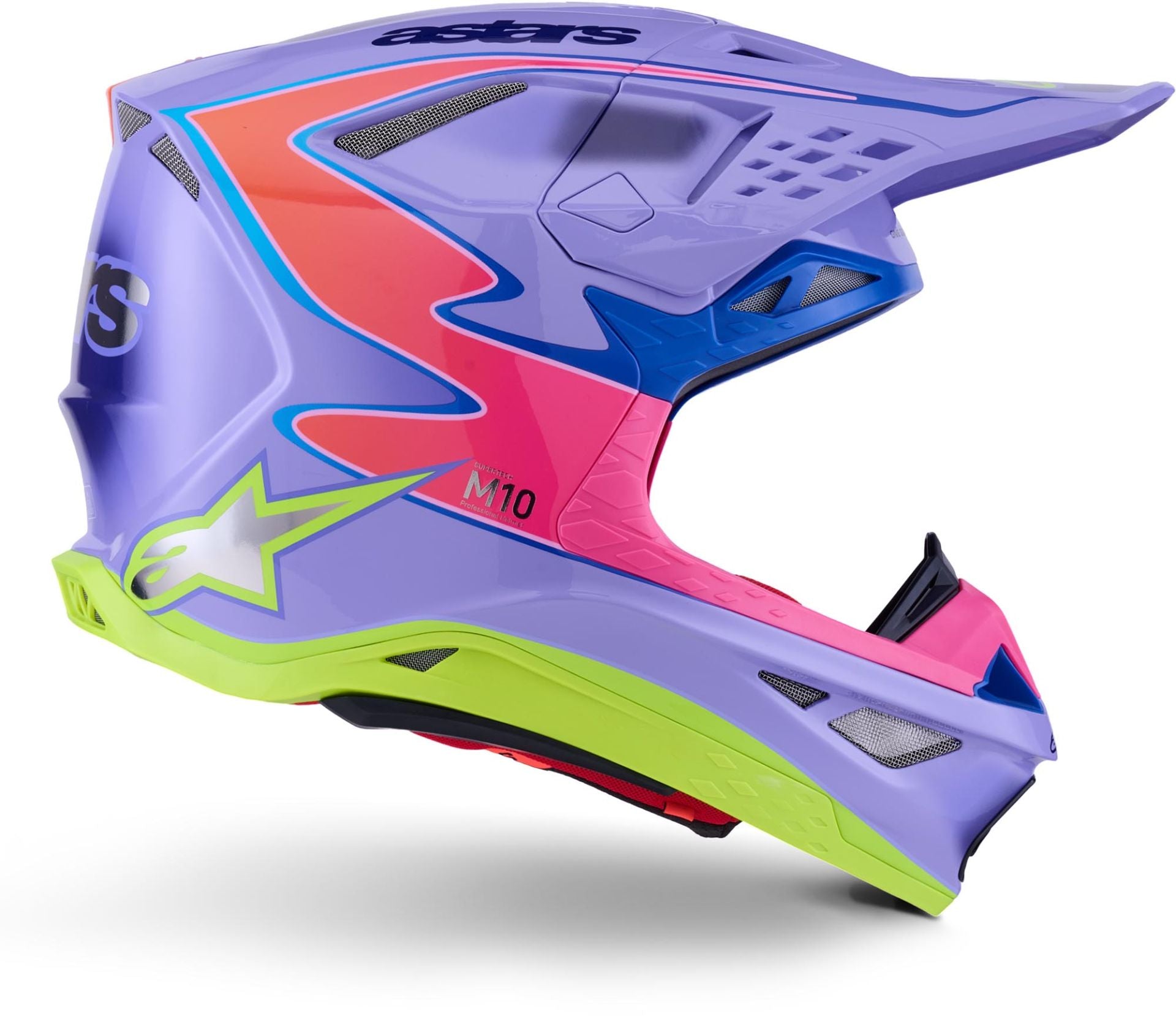 Alpinestars S-M10 Jett Lawrence R01 Replica Helmet - Purple/Pink/Fluo Yellow