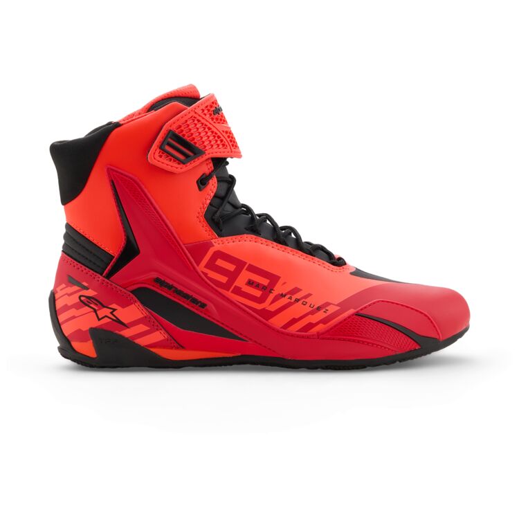 Alpinestars MM93 Faster-4 Riding Shoes - Red Fluo/Bright Red