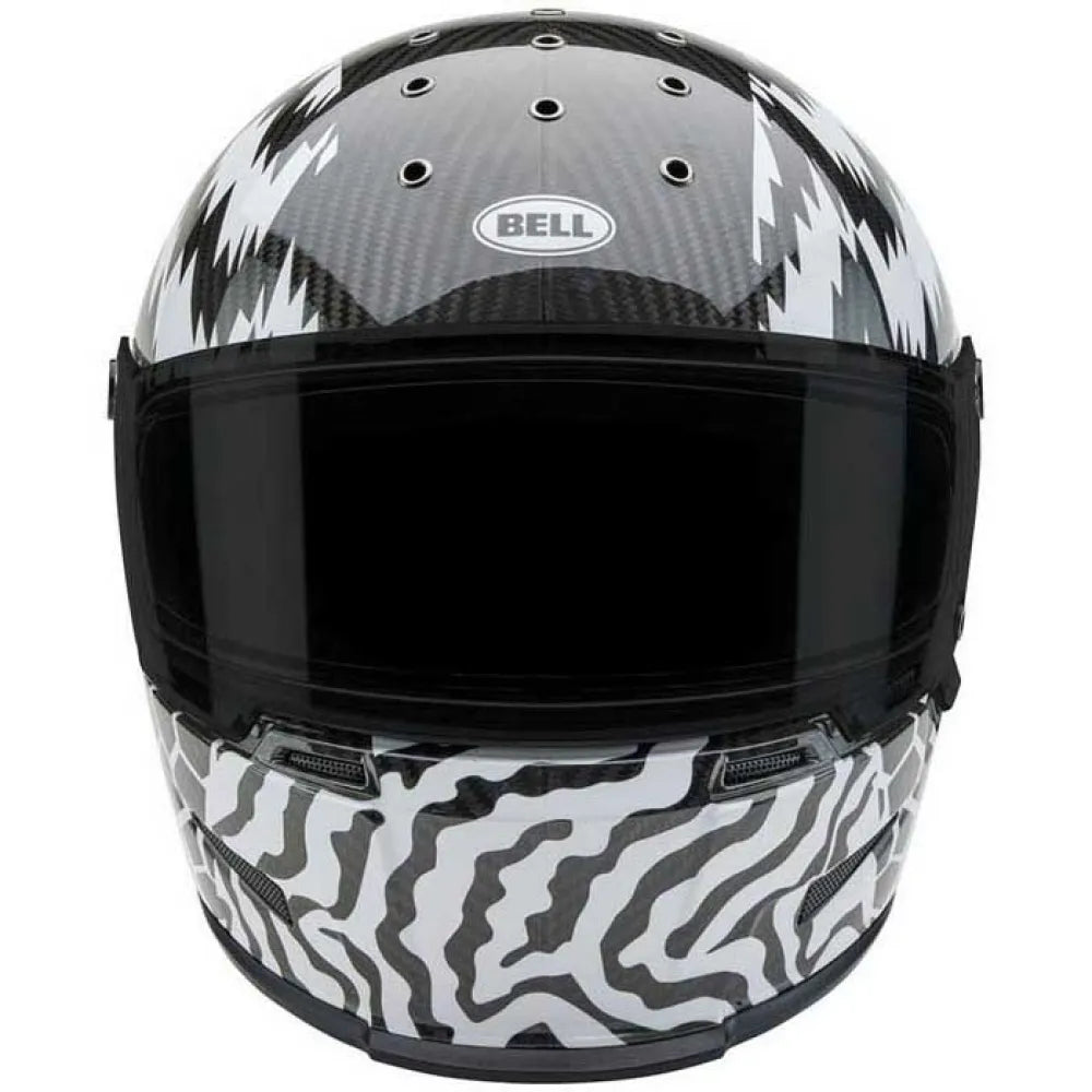 Bell® Eliminator Carbon Deathspray Helmet - Gloss Black/White/Black